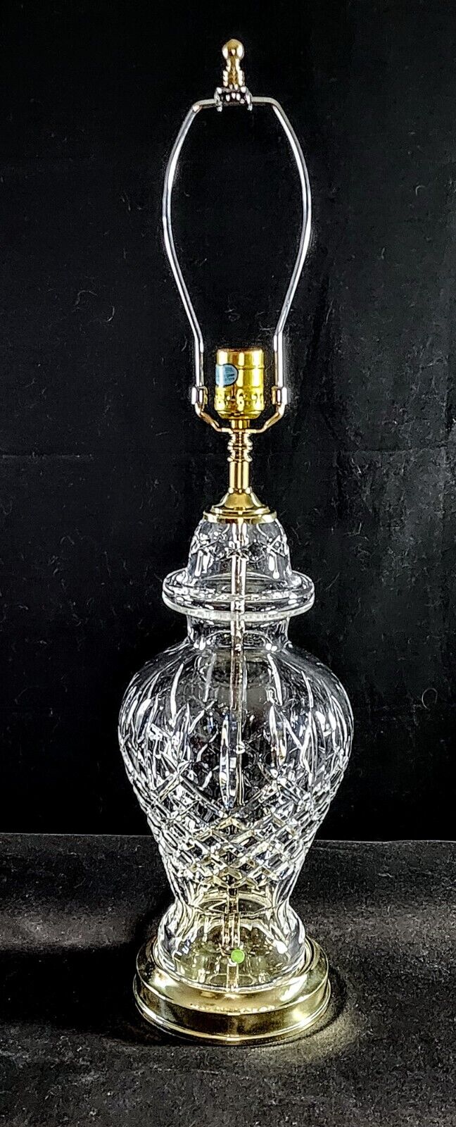 Waterford Araglin Pair of Fine Cut Irish Crystal Urn Style Table Lamps - MINT!!!