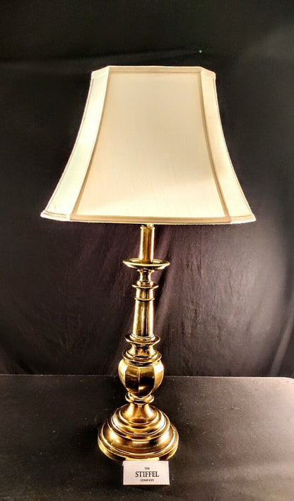 Genuine Stiffel Large Sized Fine Solid Brass Table Lamp - Over 10lbs and Mint!