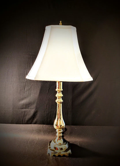 Fredrick Cooper Chicago Solid One-Piece Highly Polished Brass Lamp - Mint!!!