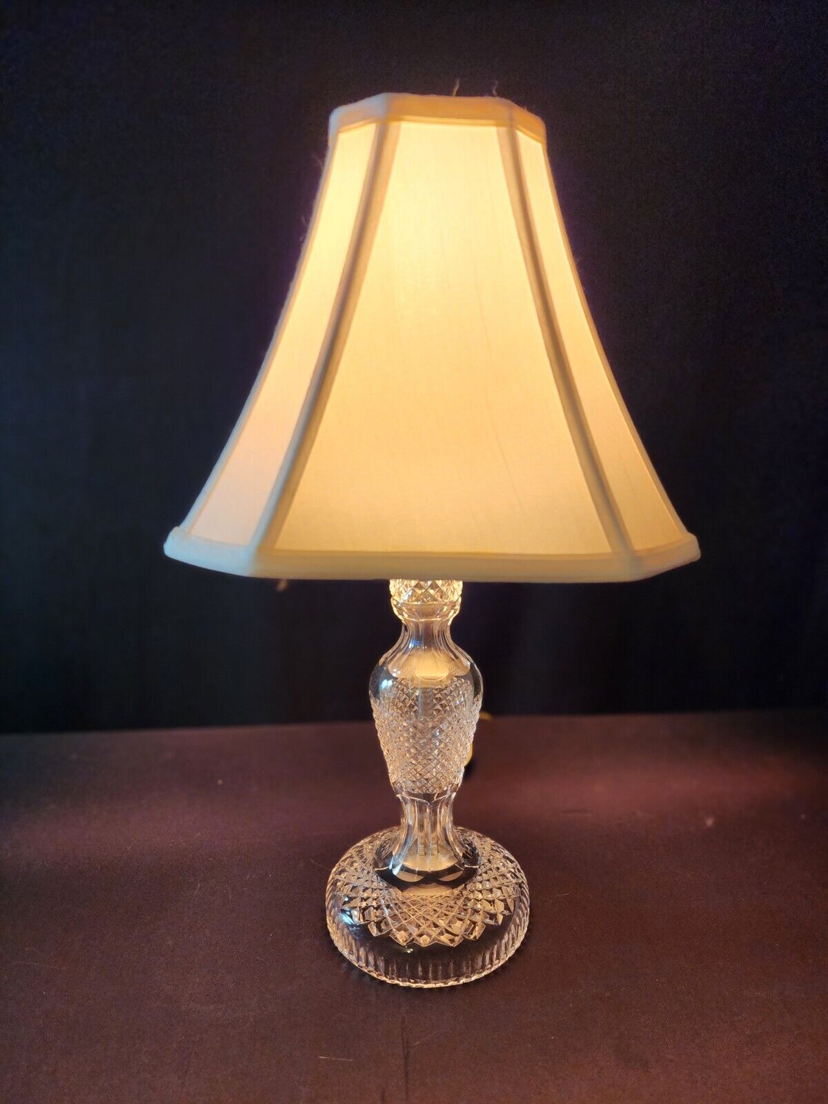 Waterford Solid Crystal Pair of 2 Exquisite Table Lamps - MINT!