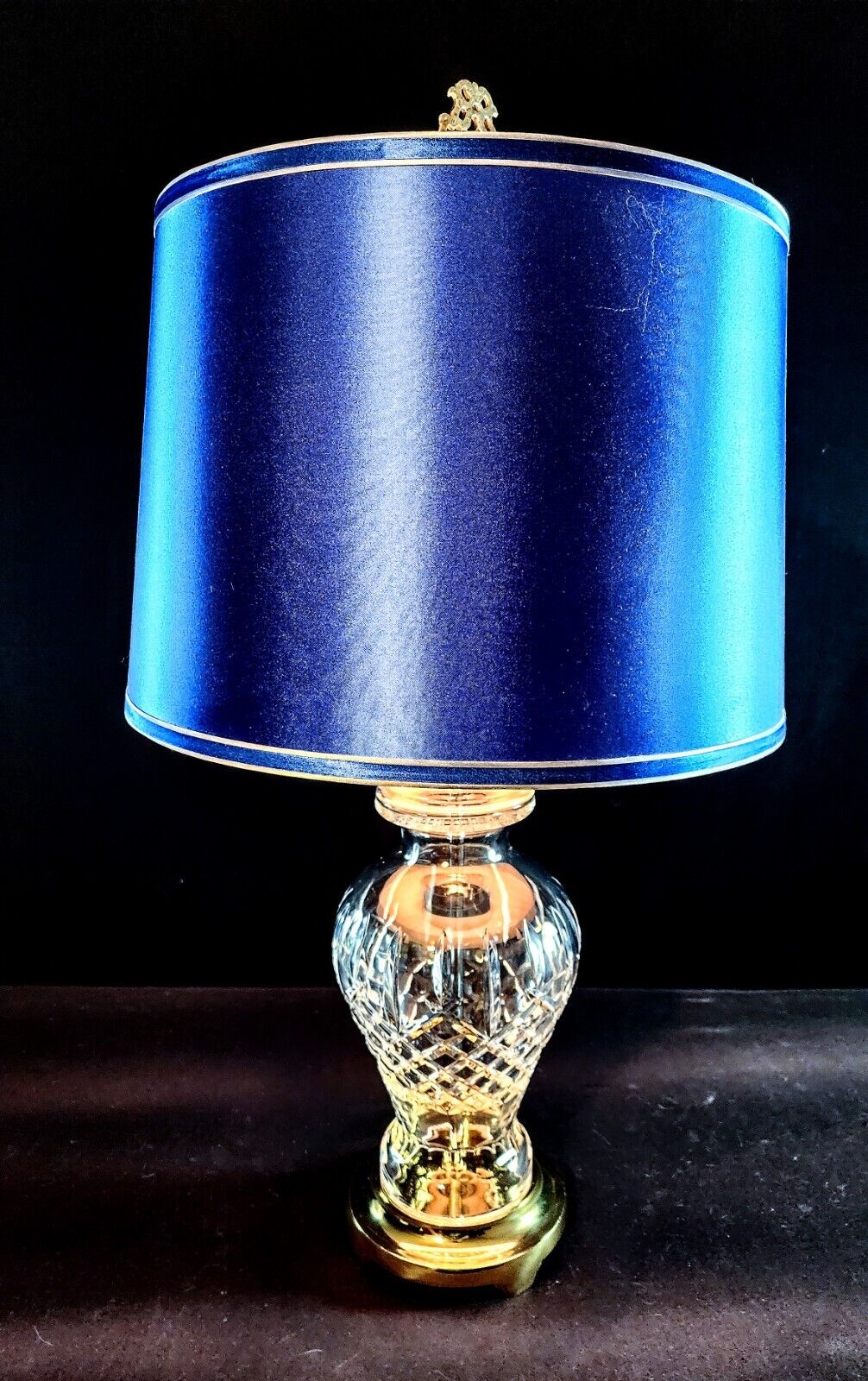 Waterford Araglin Fine Cut Irish Crystal Urn Style Table Lamp - Mint Condition!