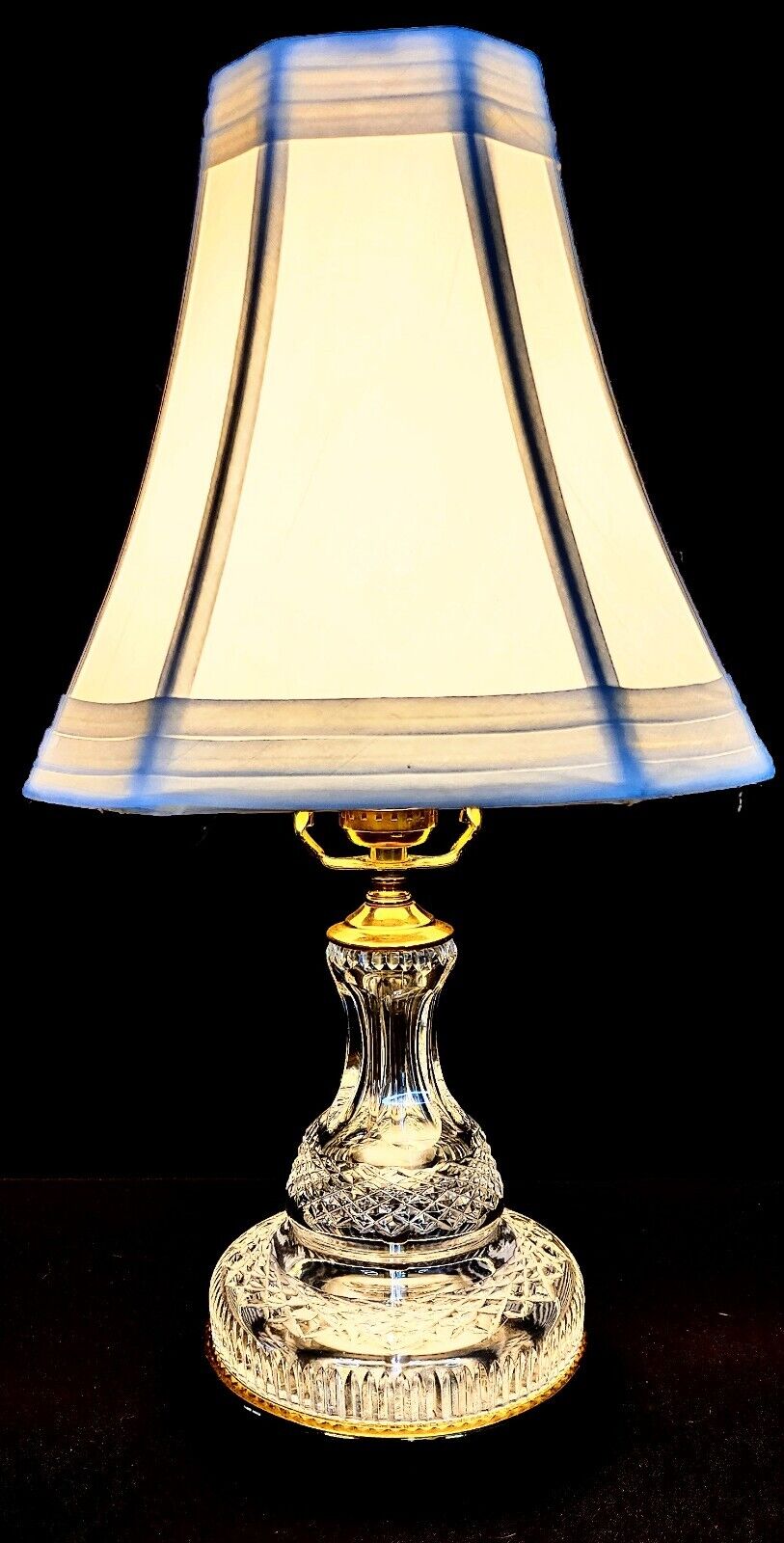 Vintage Waterford Alana Fine Cut Irish Crystal Table Lamp - Extremely Rare Model