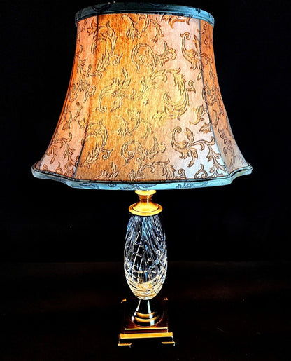 Waterford Crystal Lamp Medium Sized Table Lamp - New W/ Waterford Socket