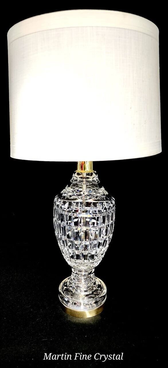 Waterford Urn Style Fine Cut Crystal Lamp - Absolutely Mint Condition!