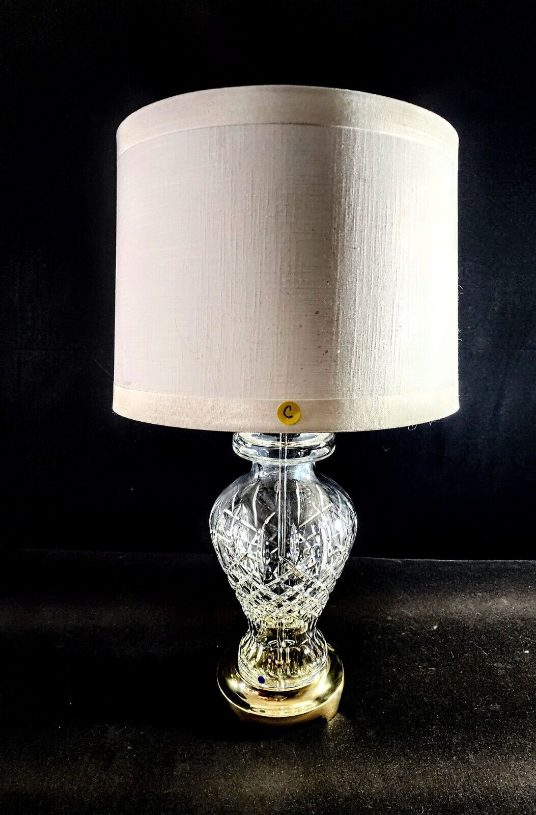 Waterford Araglin Fine Cut Irish Crystal Urn Style Table Lamp - Mint Condition!