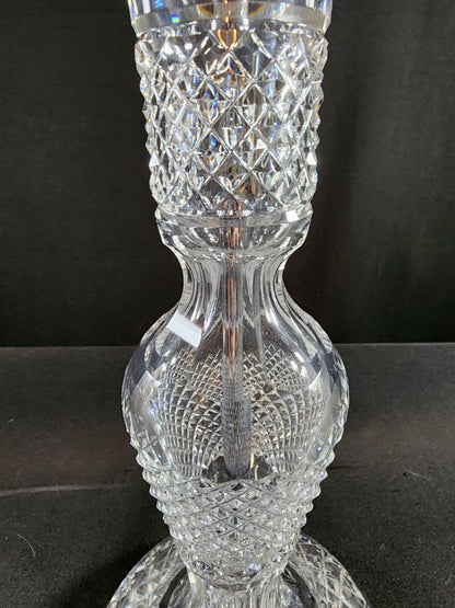 Waterford Solid Crystal Pair of 2 Exquisite Table Lamps - MINT!