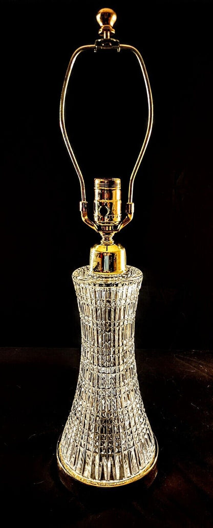 Waterford Lismore Diamond Fine Cut Irish Crystal - Brass Appointed Table Lamp