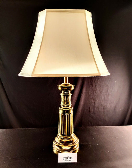 Genuine Stiffel Rare Medium Sized Fine Solid Brass Table Lamp - 10lbs!