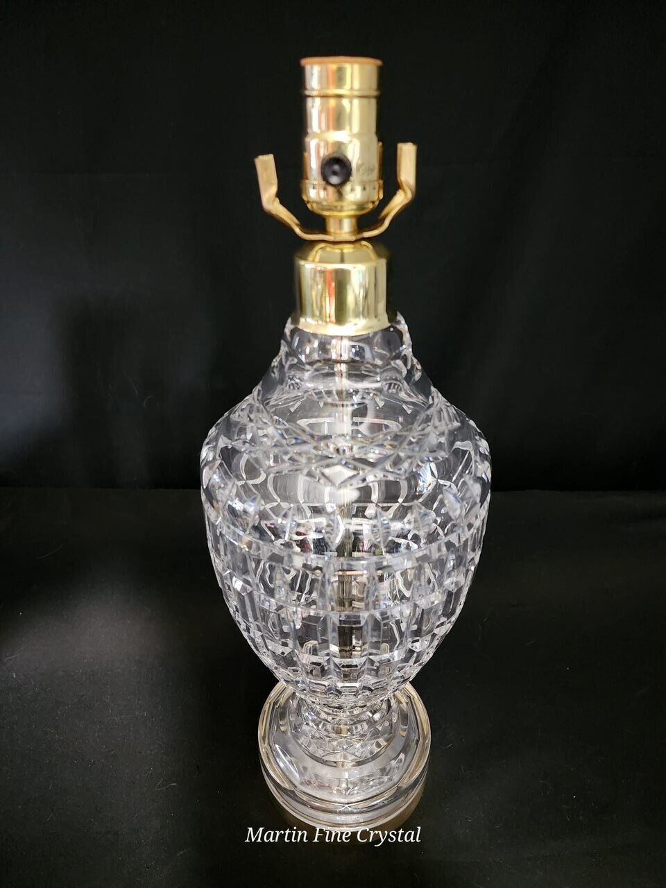 Waterford Urn Style Fine Cut Crystal Lamp - Absolutely Mint Condition!