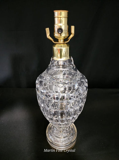 Waterford Urn Style Fine Cut Crystal Lamp - Absolutely Mint Condition!