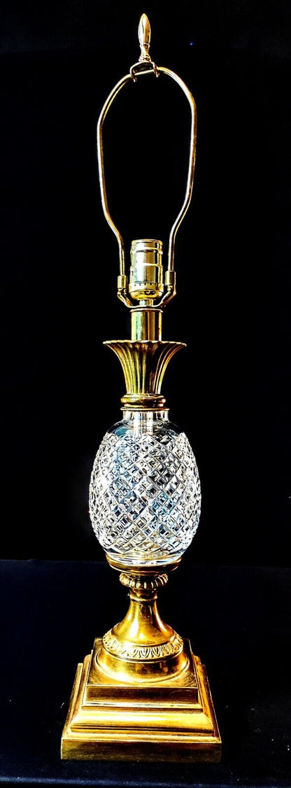 Waterford Hospitality Fine Cut Large Crystal Lamp With Original Shade