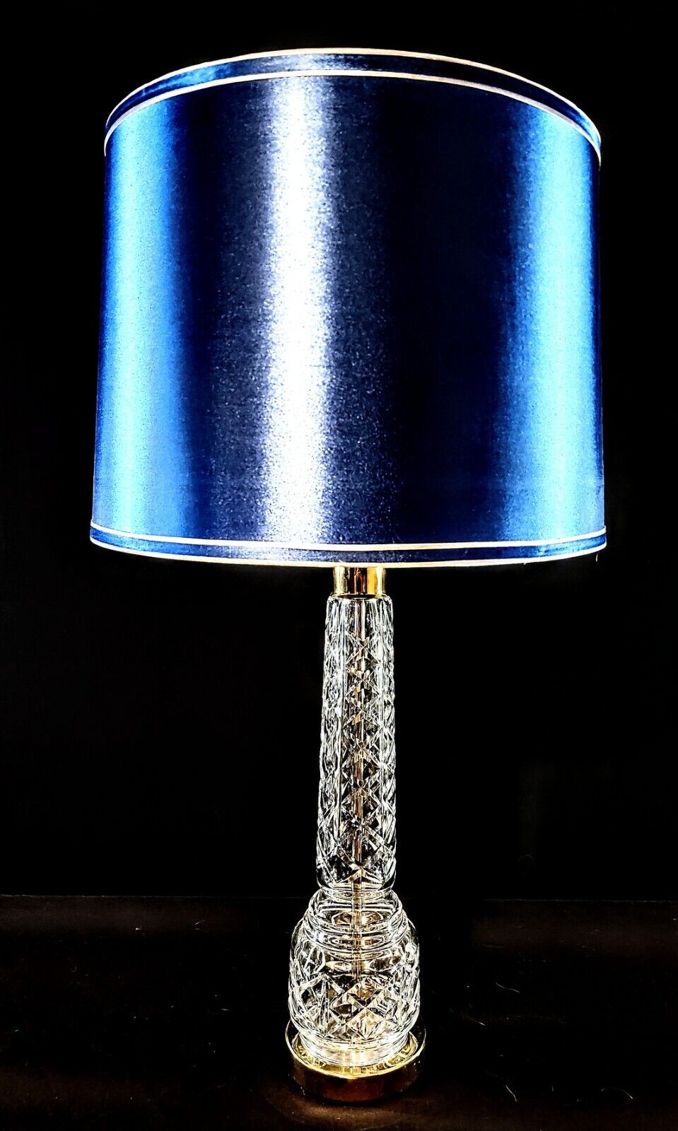 Waterford Fine Cut Crystal Table Lamp, Harp and Final - Perfect Condition!