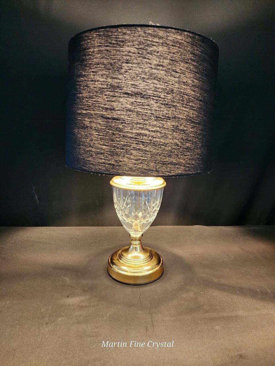 Waterford Crystal and Brass Medium Sized Table Lamp - Absolutely Flawless!