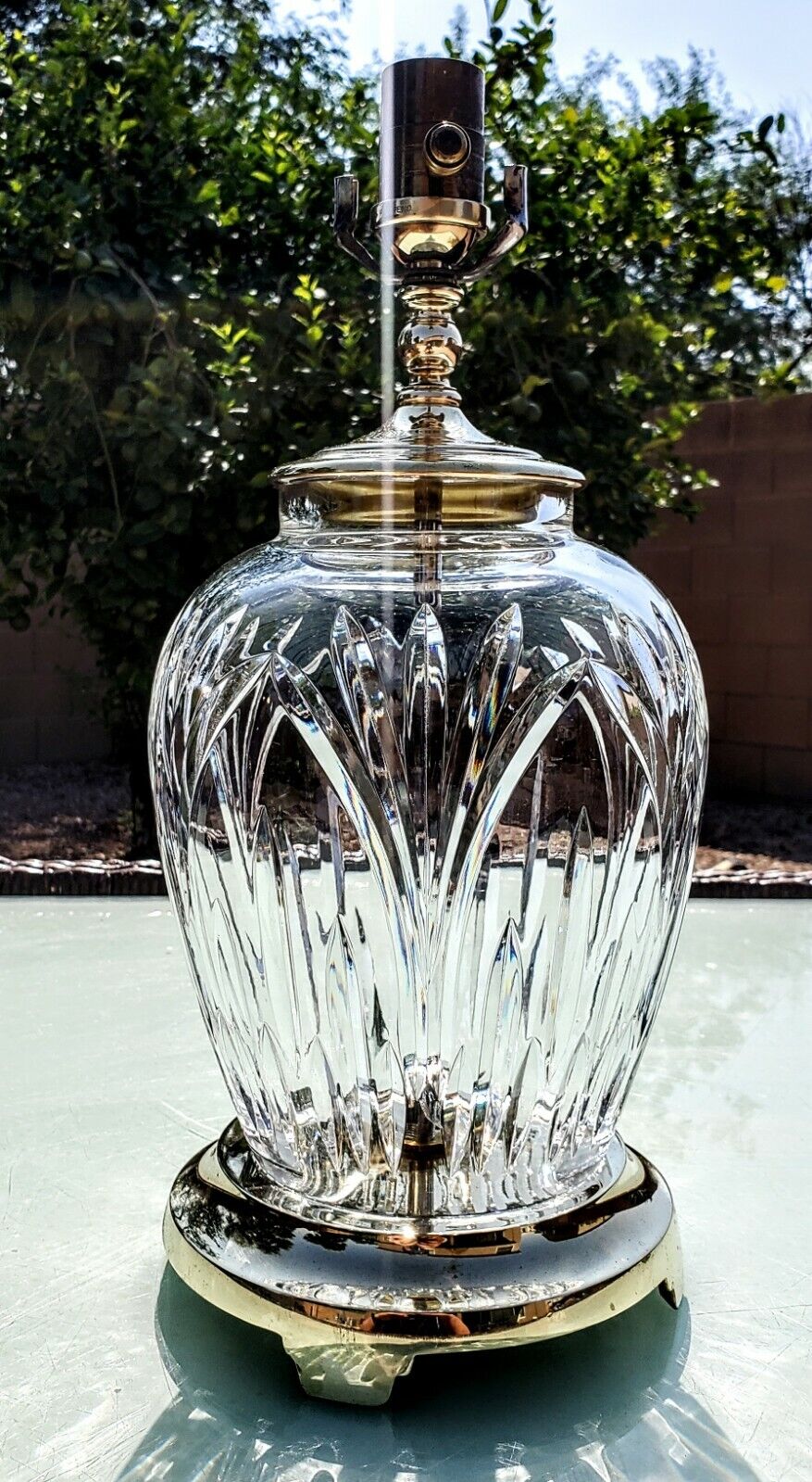 Waterford Ballylee Fine Cut Irish Crystal Table Lamp - 23" Crystal Circumference