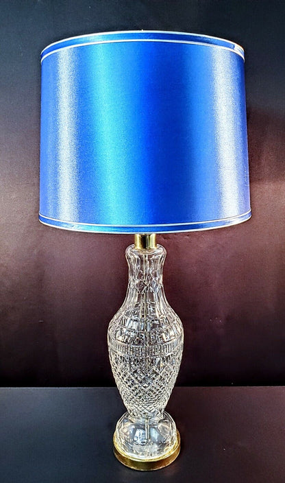 Waterford Tramore Fine Cut Irish Crystal Table Lamp - Extra Large 38 Inches!!!