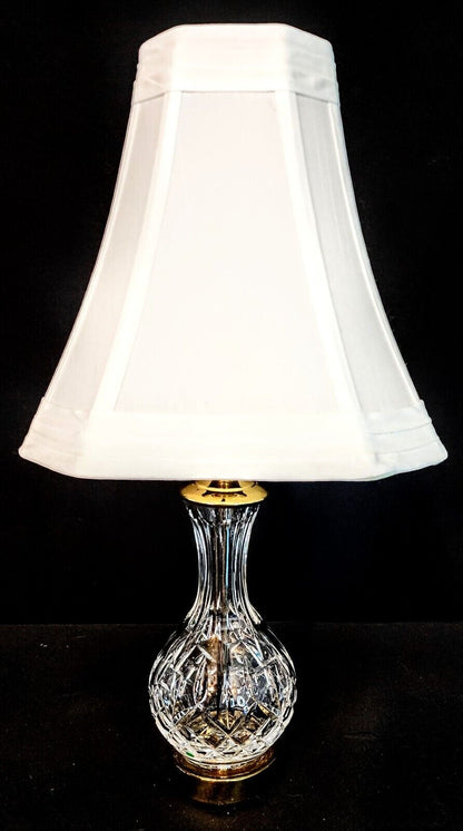 Pair of Waterford LIsmore Fine Cut Crystal Table Lamps - Made in Ireland - MINT!