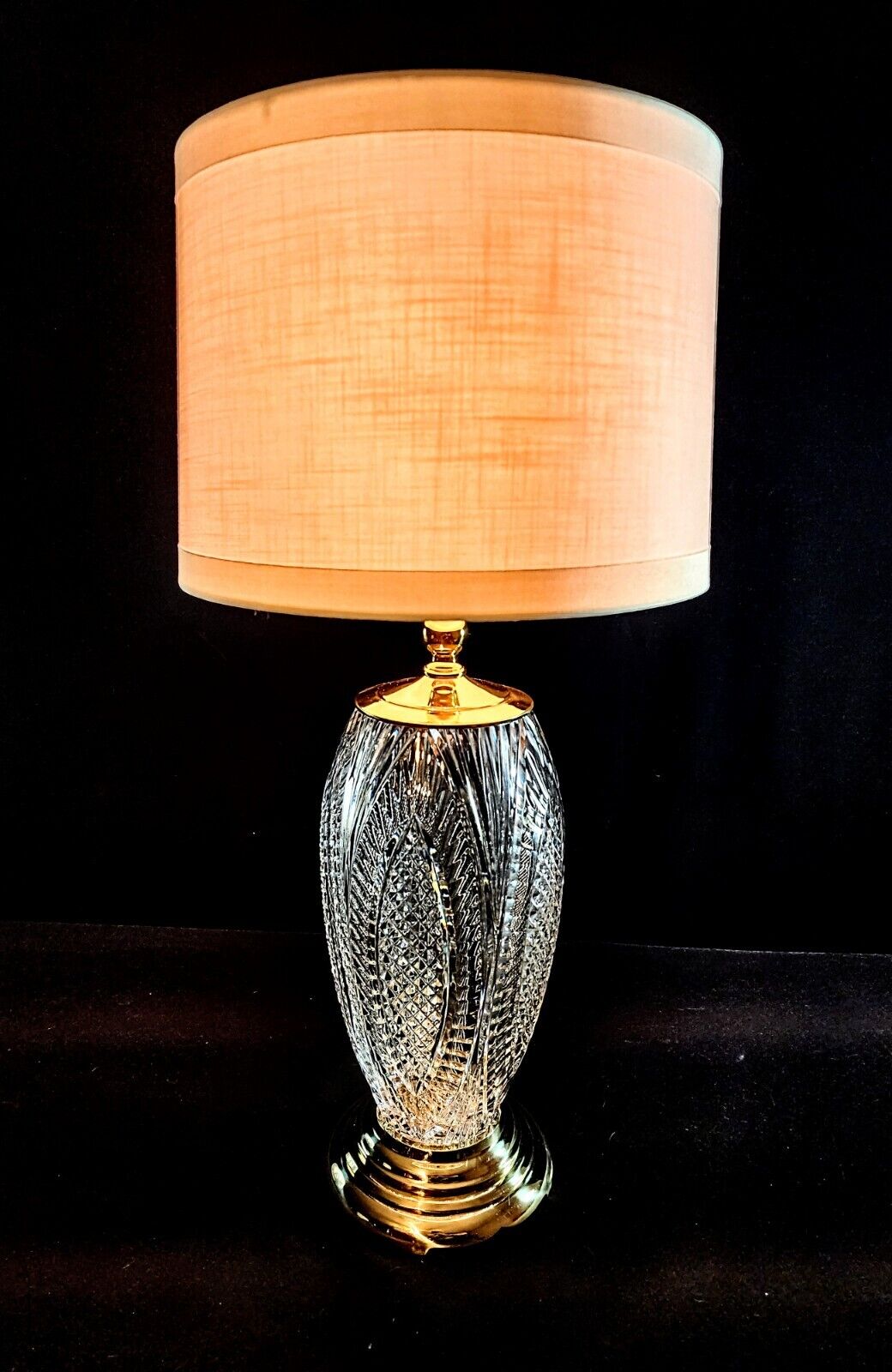 Waterford Millennium Extra Large Fine Cut Crystal Lamp - MINT!