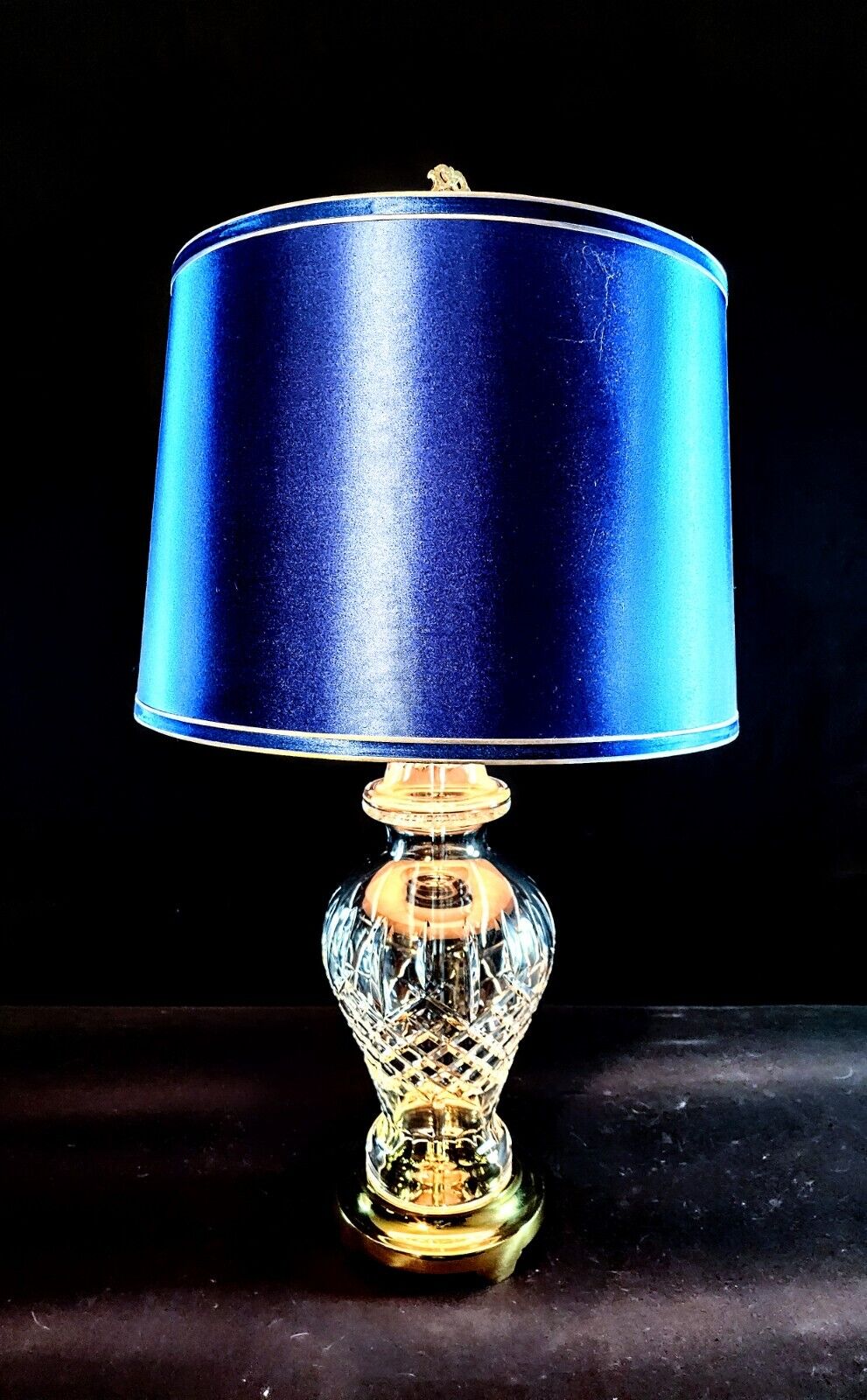 Waterford Araglin Fine Cut Irish Crystal Urn Style Table Lamp - Mint Condition!