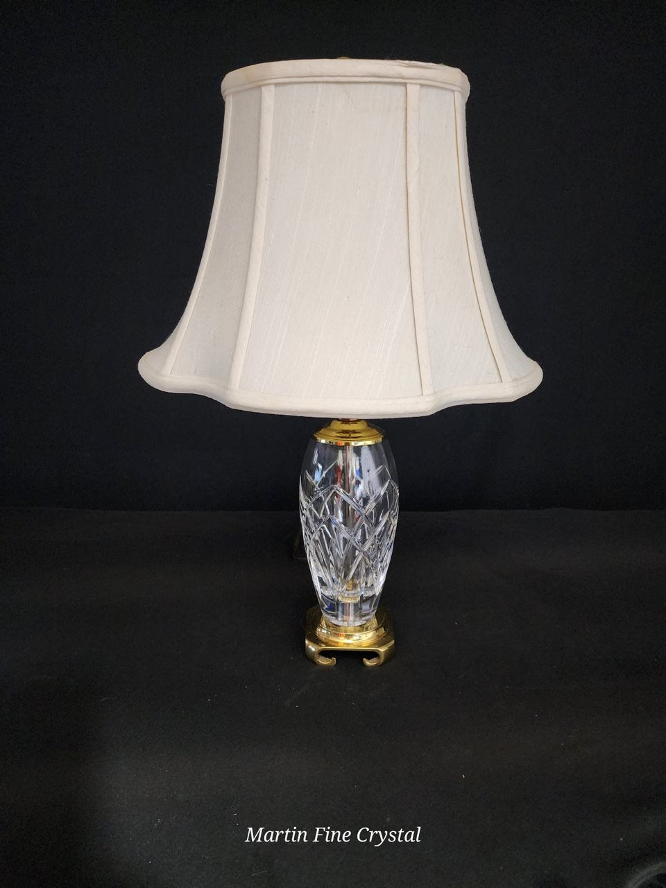 Waterford Small Sized Fine Cut Crystal Table Lamp - Mint Condition