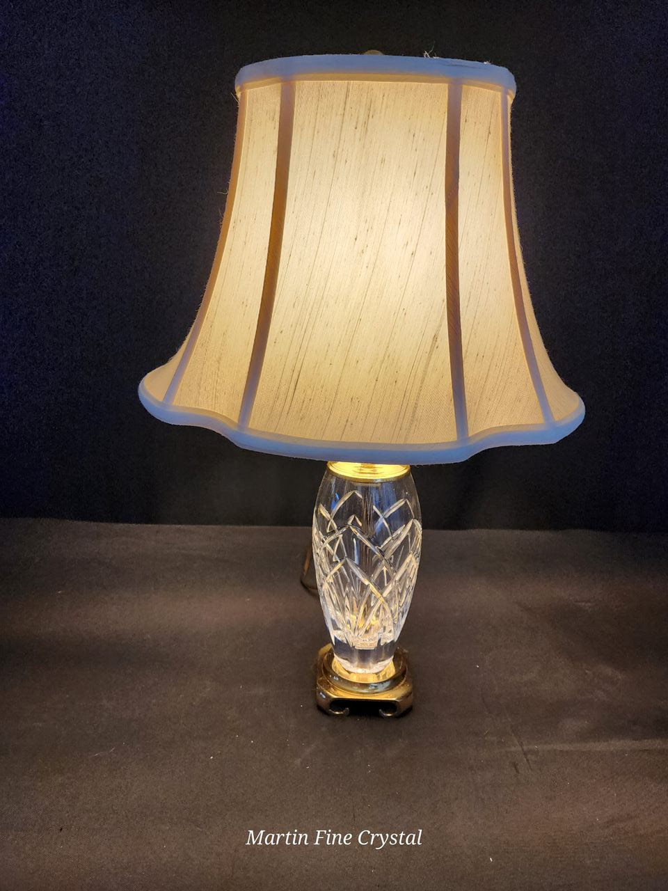 Waterford Small Sized Fine Cut Crystal Table Lamp - Mint Condition