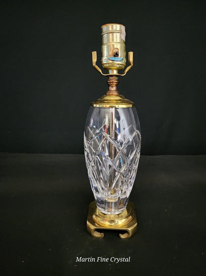 Waterford Small Sized Fine Cut Crystal Table Lamp - Mint Condition