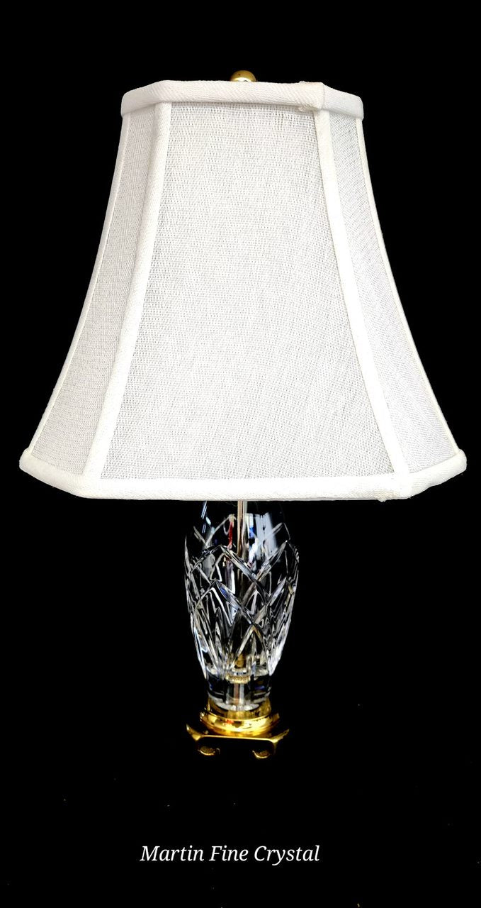 Waterford Small Sized Fine Cut Crystal Table Lamp - Mint Condition