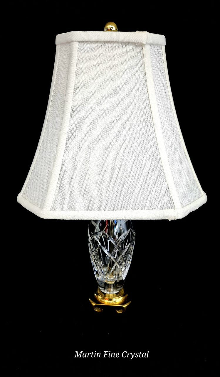 Waterford Small Sized Fine Cut Crystal Table Lamp - Mint Condition