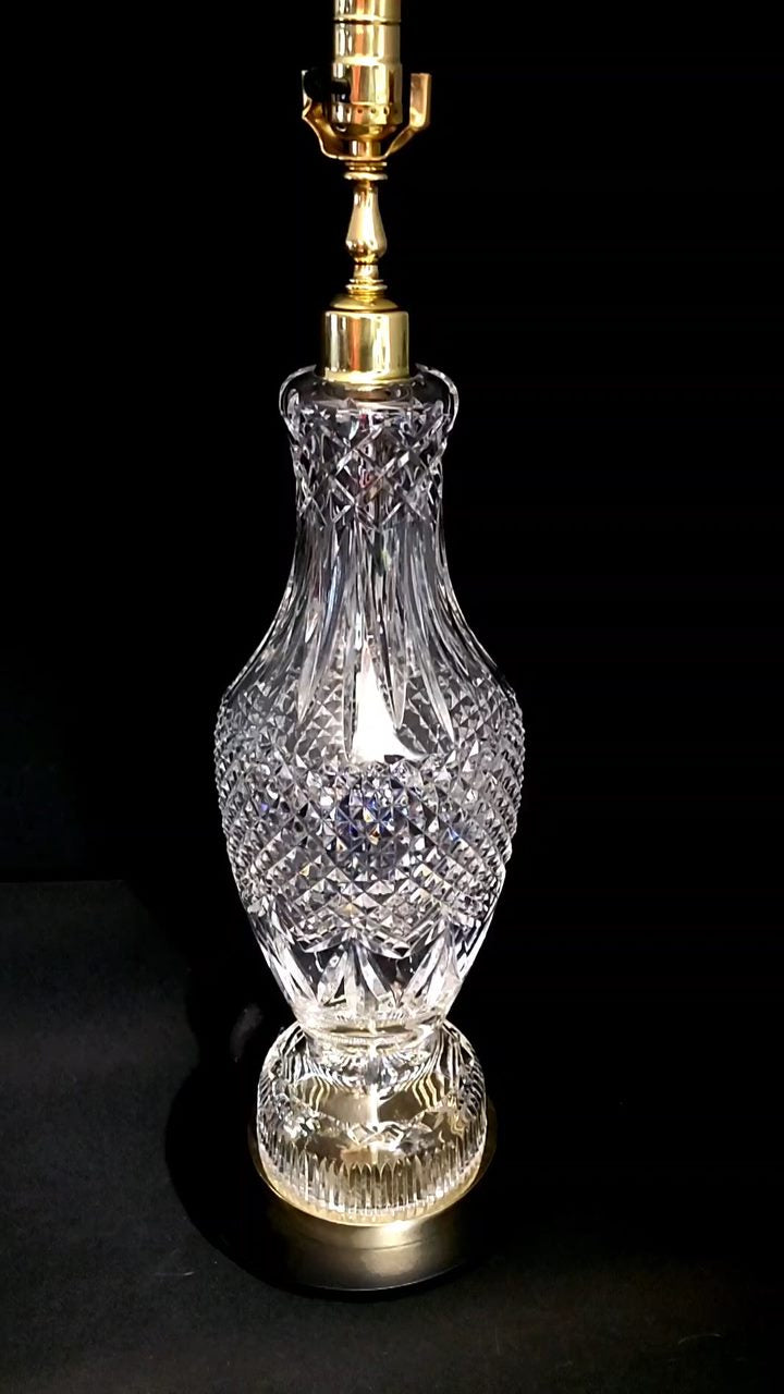 Waterford Carina Medium Sized Fine Cut Crystal Lamps