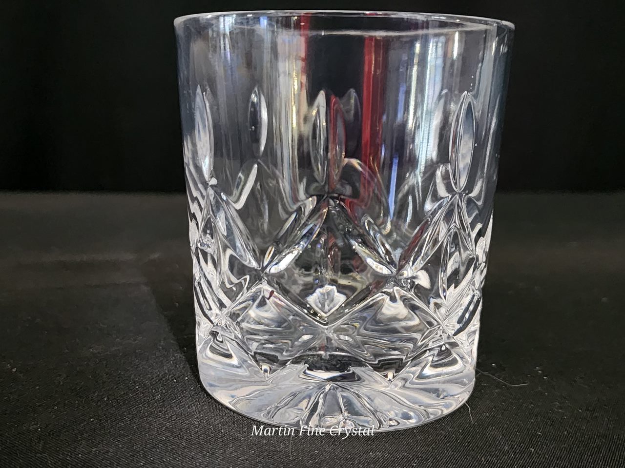 Block Crystal Old Fashioned Lismore Patterened Double Old Fashioned Glass