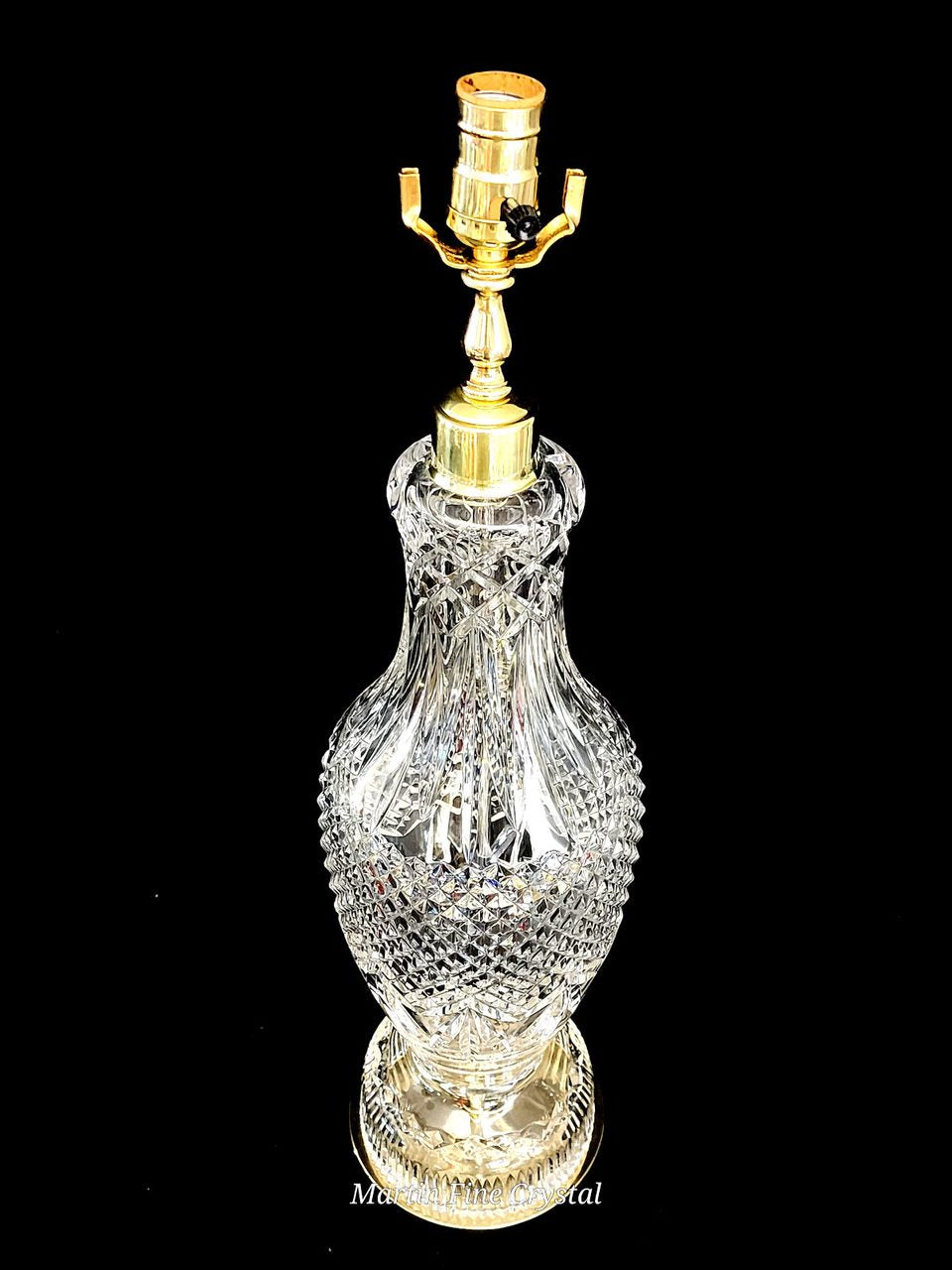 Waterford Model #7820 Hand Blown & Cut Fine Cut Crystal Lamp - New!