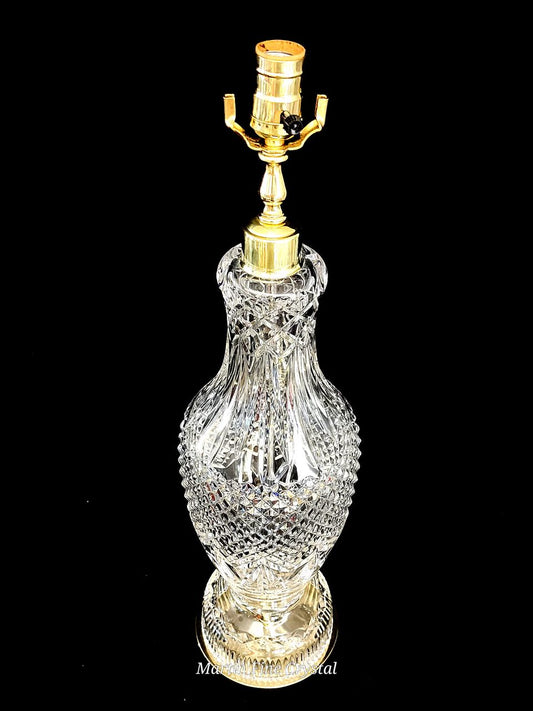 Waterford Model #7820 Hand Blown & Cut Fine Cut Crystal Lamp - New!