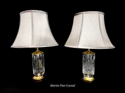 Waterford Carina Medium Sized Fine Cut Crystal Lamps