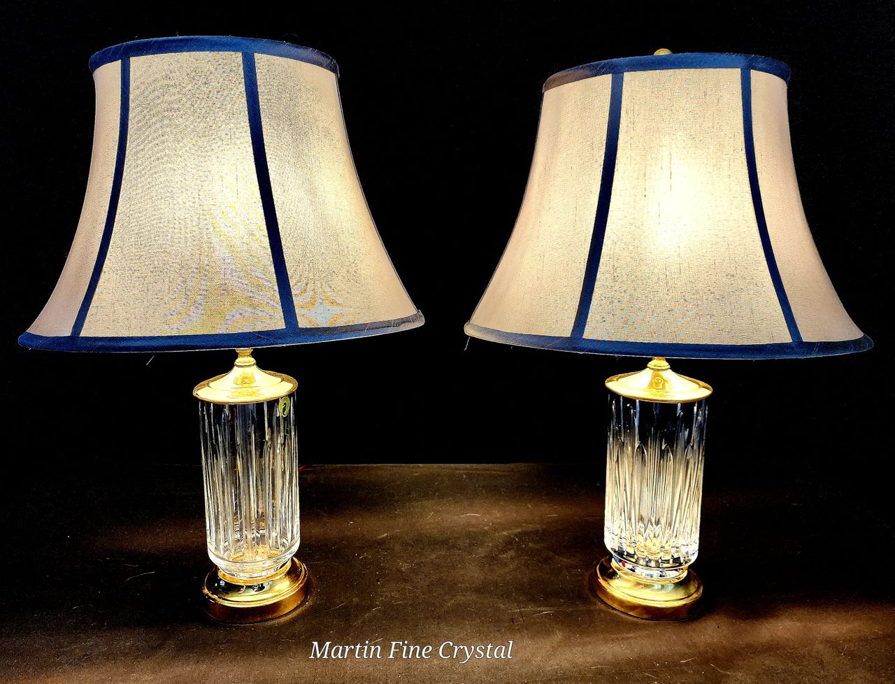 Waterford Carina Medium Sized Fine Cut Crystal Lamps